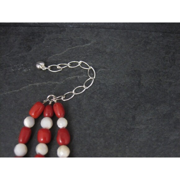 Vintage Coral Mother of Pearl 3 Strand Necklace Desert Rose Trading - Picture 7 of 7